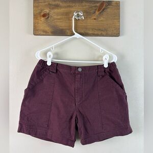 Chubbies Men’s Large Burgundy Weekend Shorts Elastic Waist & Snap/Zip